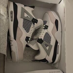 Jordan White and Black High-Top Sneakers